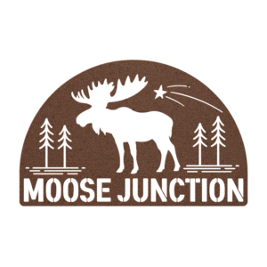 Customize this rustic MOOSE die cut metal sign!